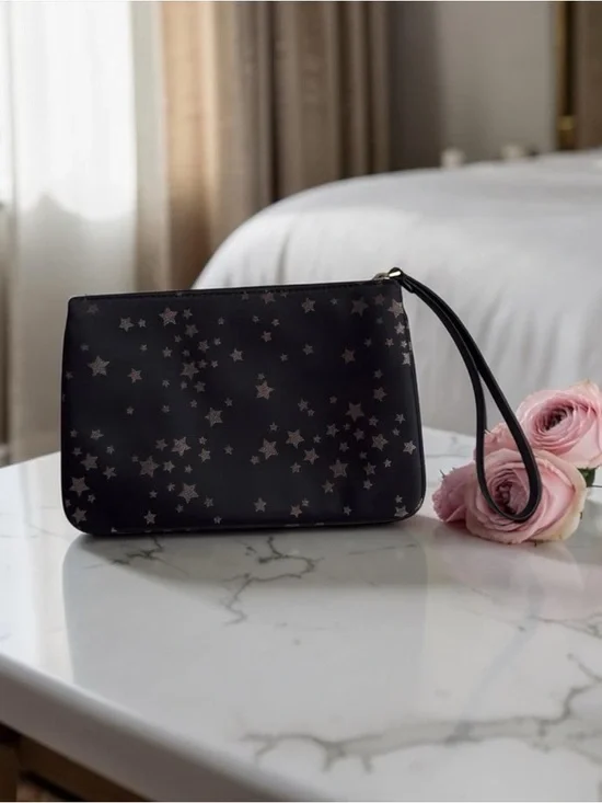 Kate Spade Chelsea Little Better Scattered Gold Star Wristlet EC Like New - Picture 3 of 4